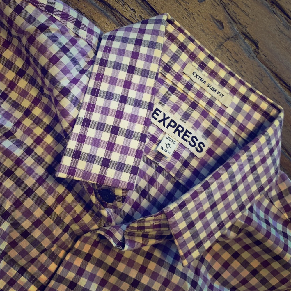 Express Extra Slim Fit Button Down (Size M)